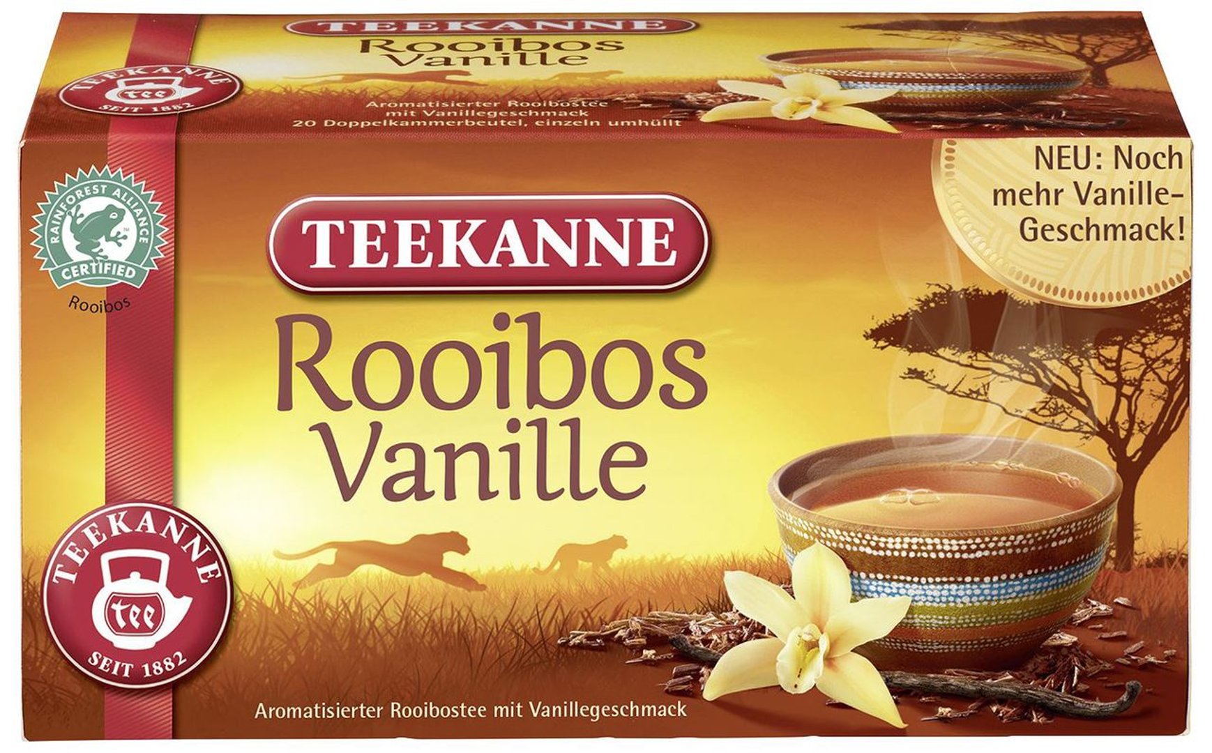Teekanne - Rooibos Vanille 20 Teebeutel - 35 g Faltschachtel