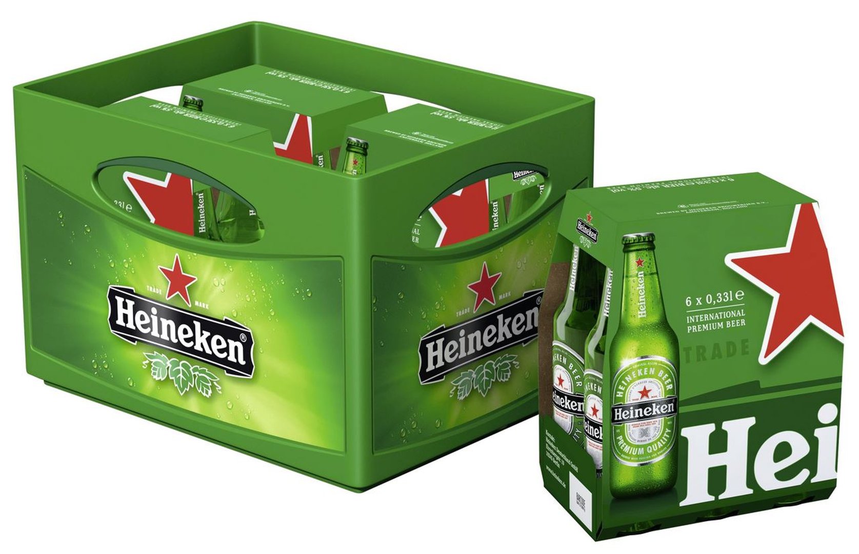 Heineken - Pils, Glas Mehrweg - 24 x 0,33 l Flaschen im Six-Pack