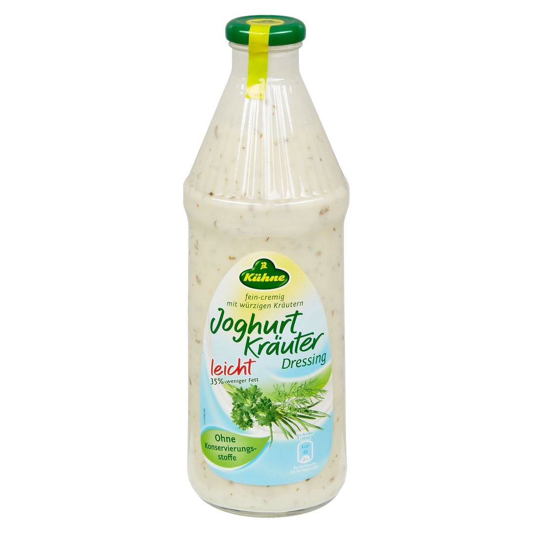 Kühne - Dressing Joghurt Kräuter leicht, 9,3 % Fett 6 x 1 l Flaschen