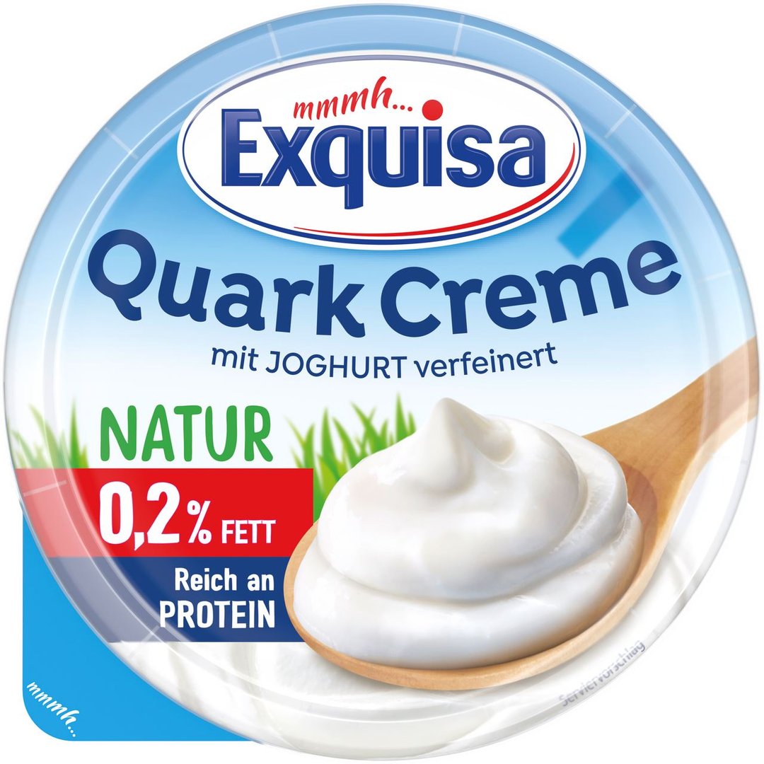 Exquisa - Quarkcreme Natur 0,2 % Fett - 1 x 500 g Becher