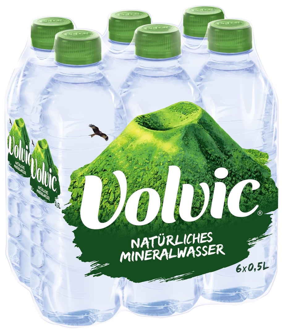 Volvic - Natürliches Mineralwasser Naturell 300 x 0,5 l Flaschen