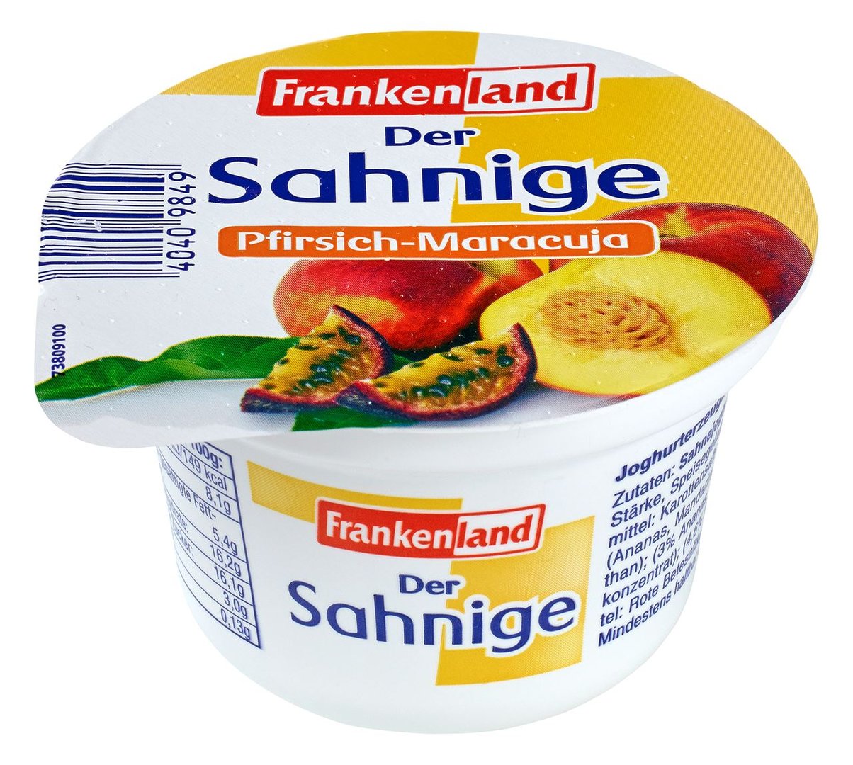 Frankenland - Der Sahnige Pfirsich-Maracuja 10 % Fett im Milchanteil - 75 g Becher