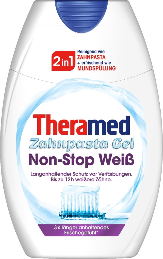 Theramed Zahnpasta + Mundspülung 2 in 1 Non-Stop Weiß