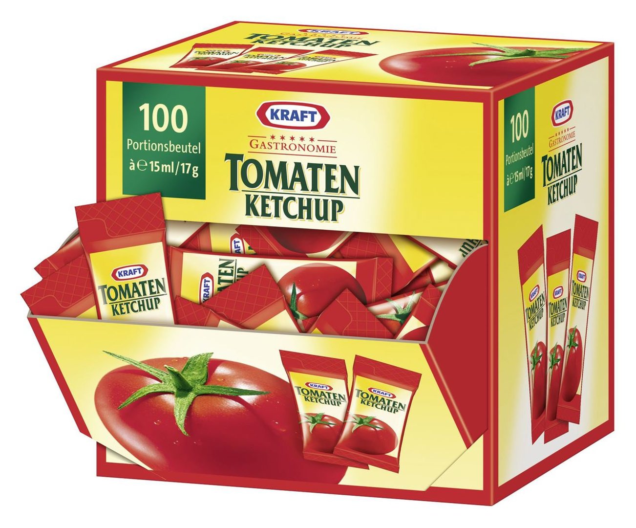 Kraft - Tomatenketchup Einzelportionen 100 Stück à 15 ml 1,5 l Packung