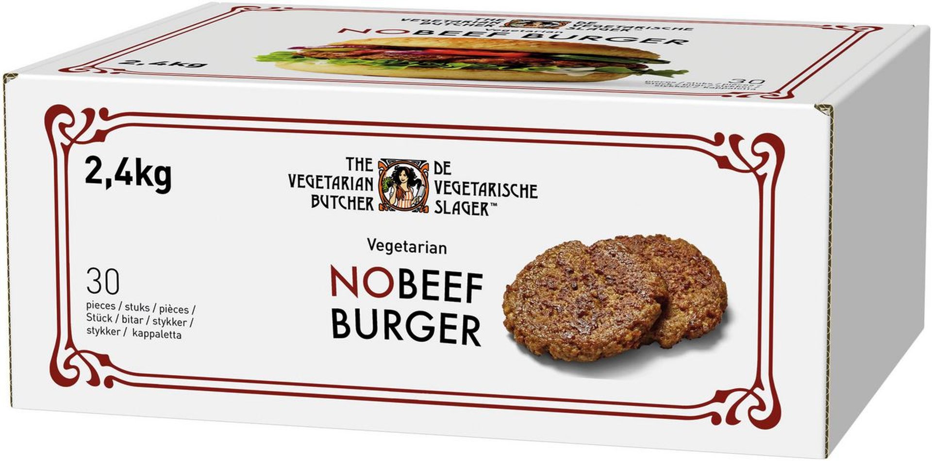 The Vegetarian Butcher - Burgerpatty No Beef tiefgefroren - 2,40 kg Schachtel