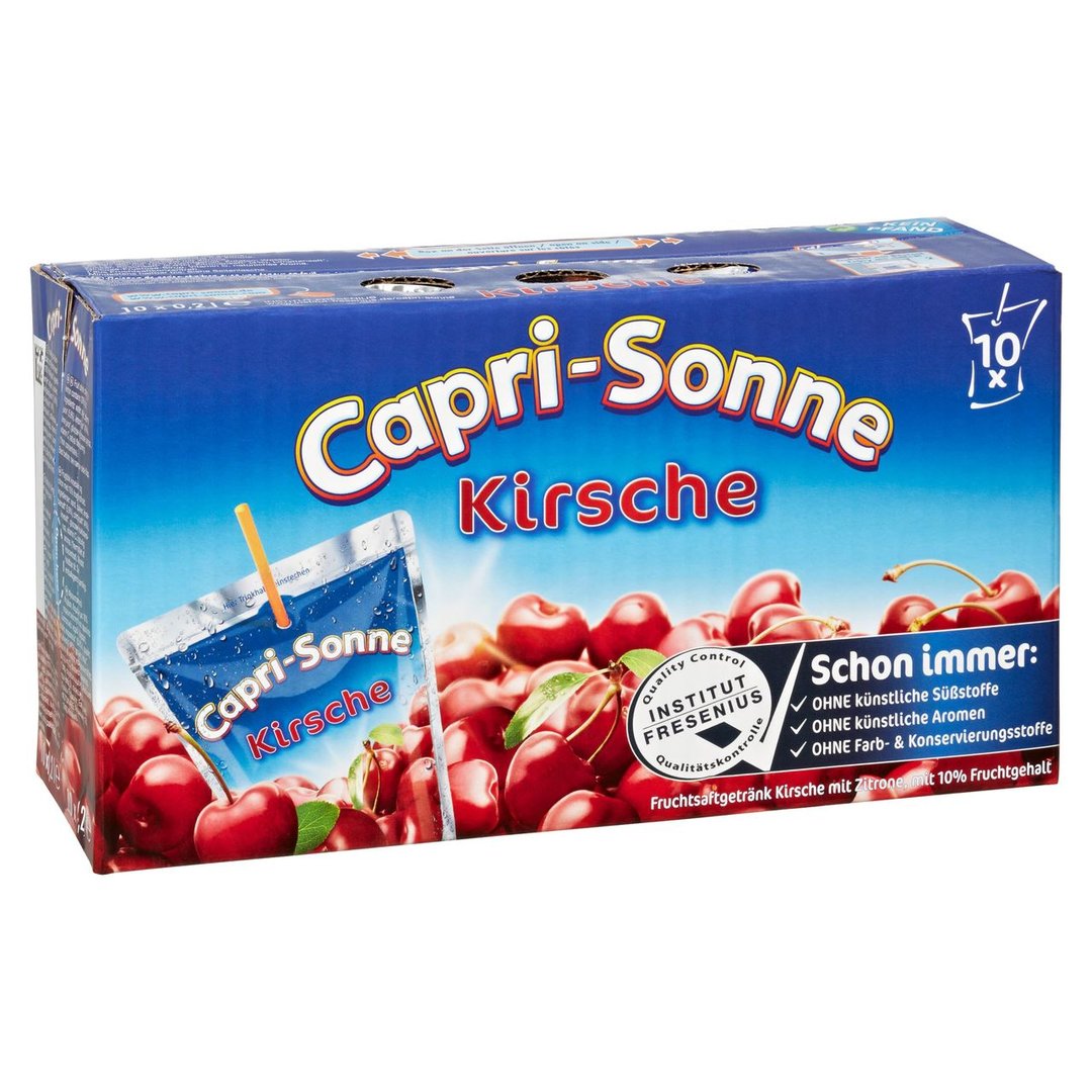 Capri-Sun - Fruchtsaftgetränk Kirsche - 10 x 0,20 l Packungen