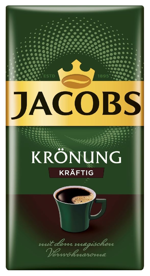 Jacobs Krönung, Filterkaffee, Kräftig, gemahlen - 1 x 500 g Packung