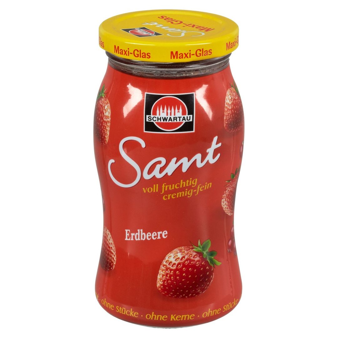 Schwartau - Samt Erdbeere Maxi-Glas Fruchtaufstrich 465 g