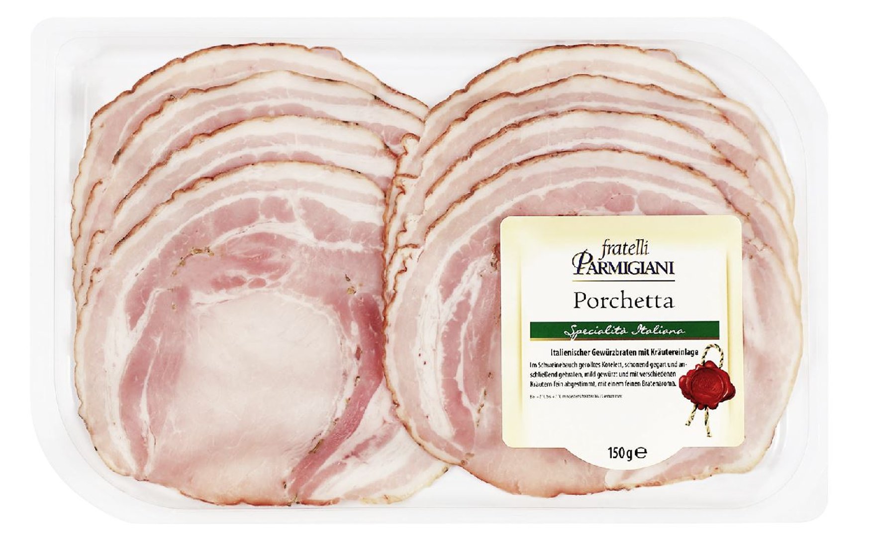 Fratelli Parmigiani - Porchetta Schwein IT - 1 x 150 g Packung