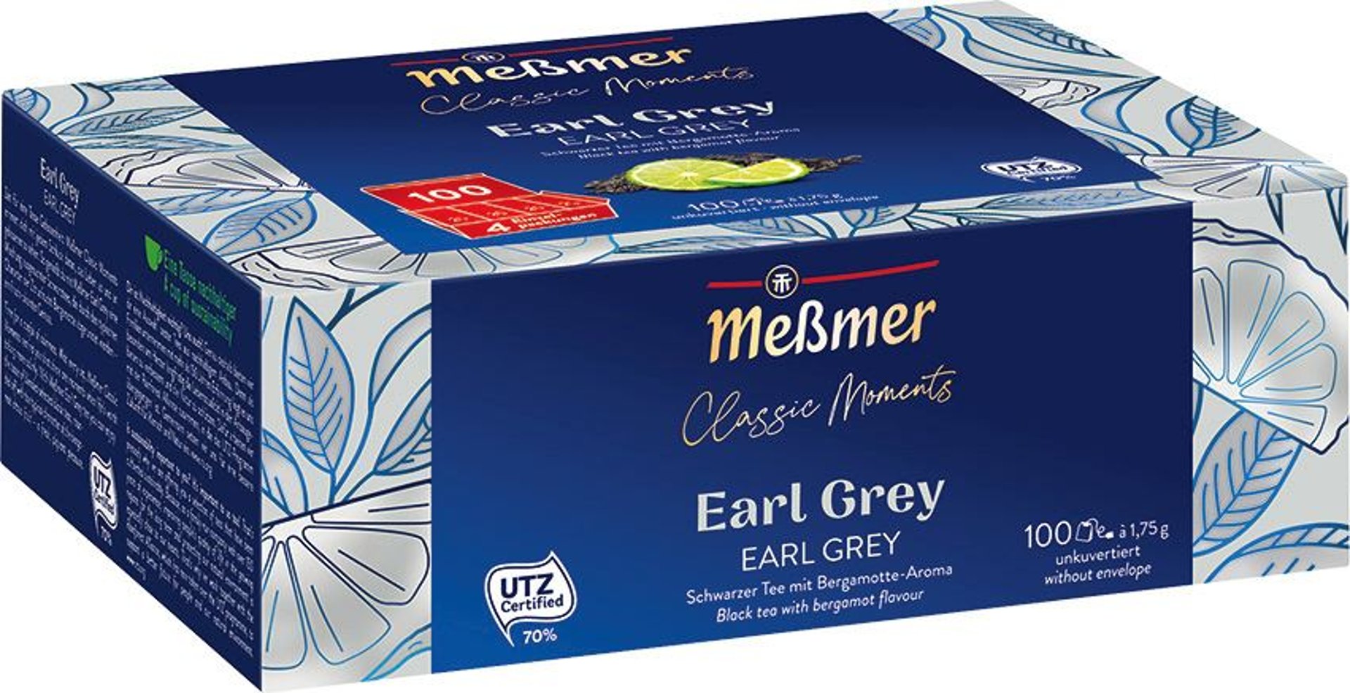 MEßMER - Gastro Earl Grey 100 Teebeutel - 175 g Faltschachtel