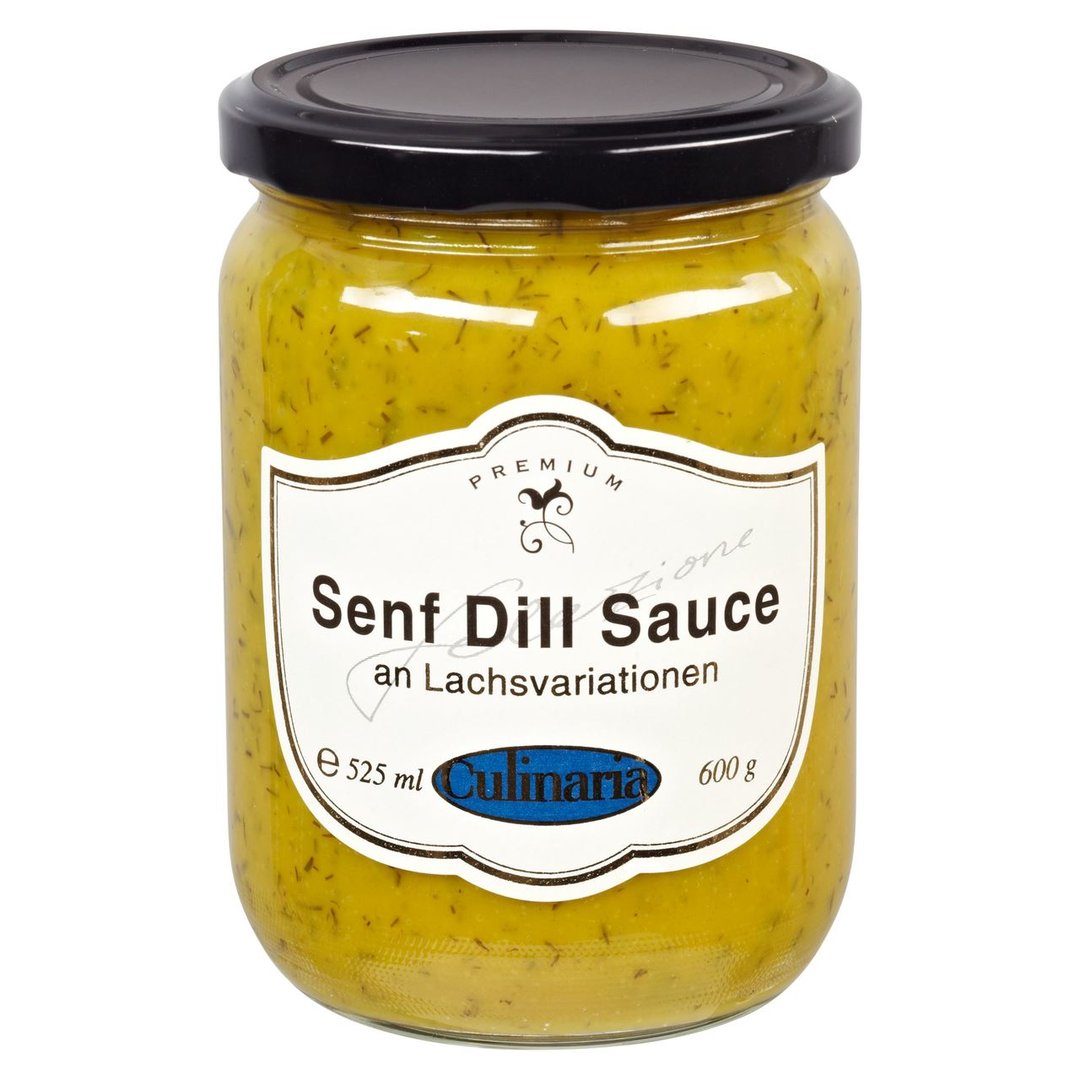 Culinaria - Senf Dill Sauce scharf, an Lachsvariationen 525 ml Tiegel
