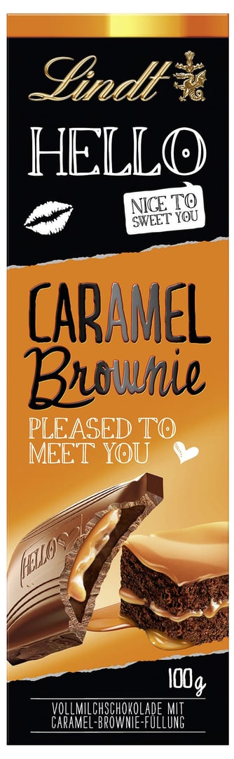 Hello - Einzeltafel Caramel Brownie - 100 g Tafel