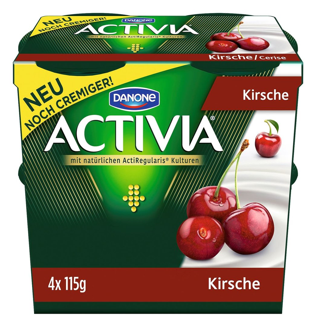 Danone - Activia Kirsch 3,5 % Fett im Milchanteil - 460 g Paar