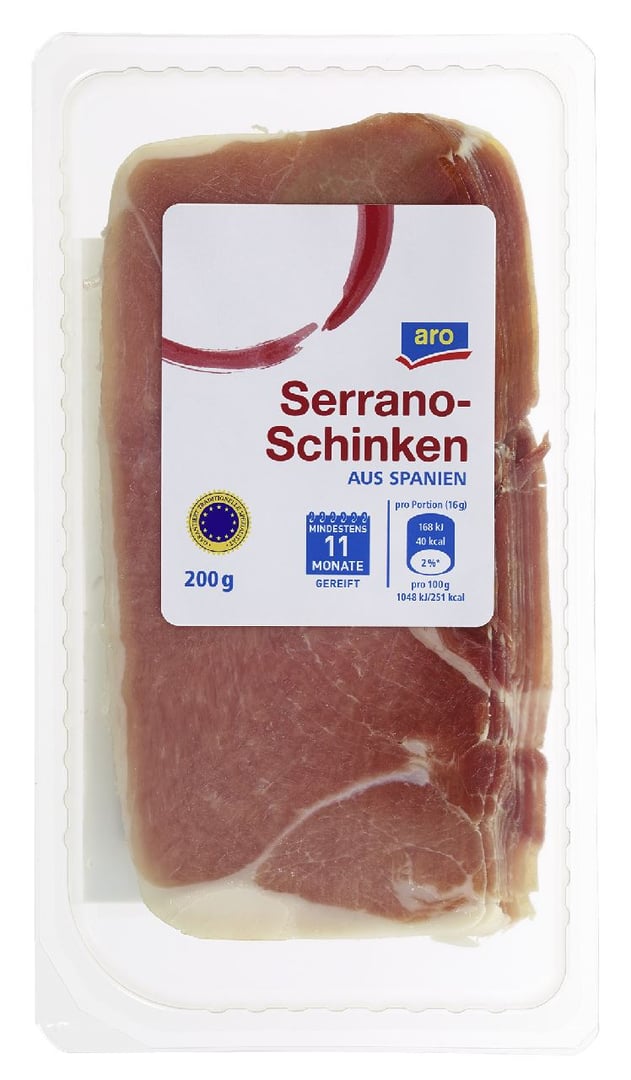 aro - Original Serrano Schinken 200 g Packung