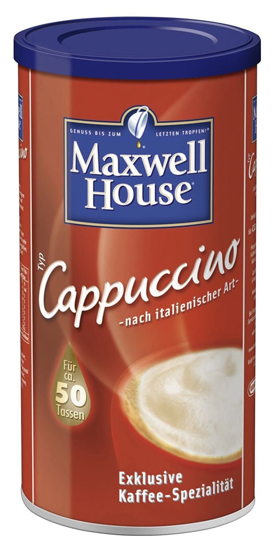 Maxwell House Cappuccino Instant-Kaffee - 1 x 500 g Dose