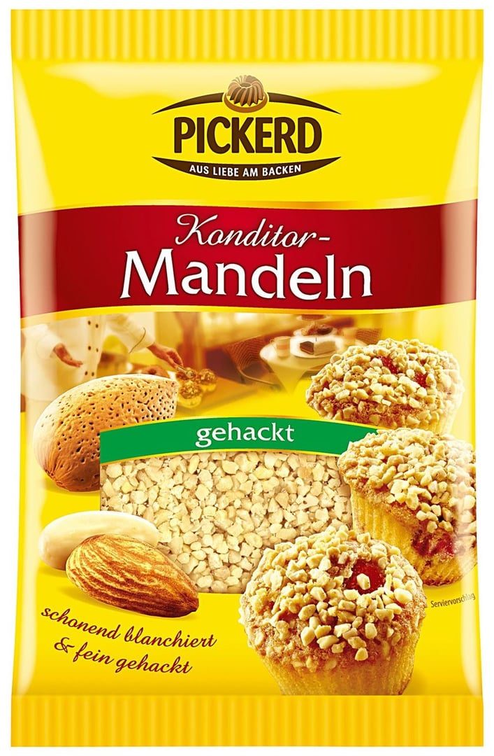 Pickerd Dekor - Mandeln gehackt 100 g Beutel