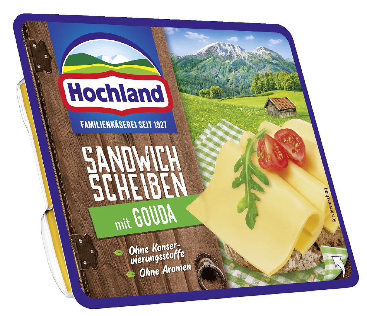 Hochland - Sandwich Scheiben mit Gouda 27 % Fett 150 g Packung