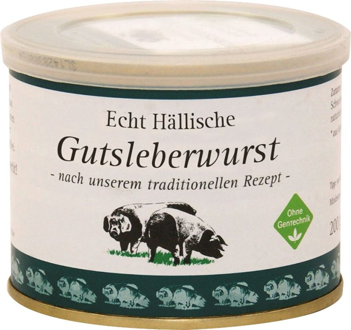 Echt Hällische - Leberwurst Schwein - 1 x 200 g Dose
