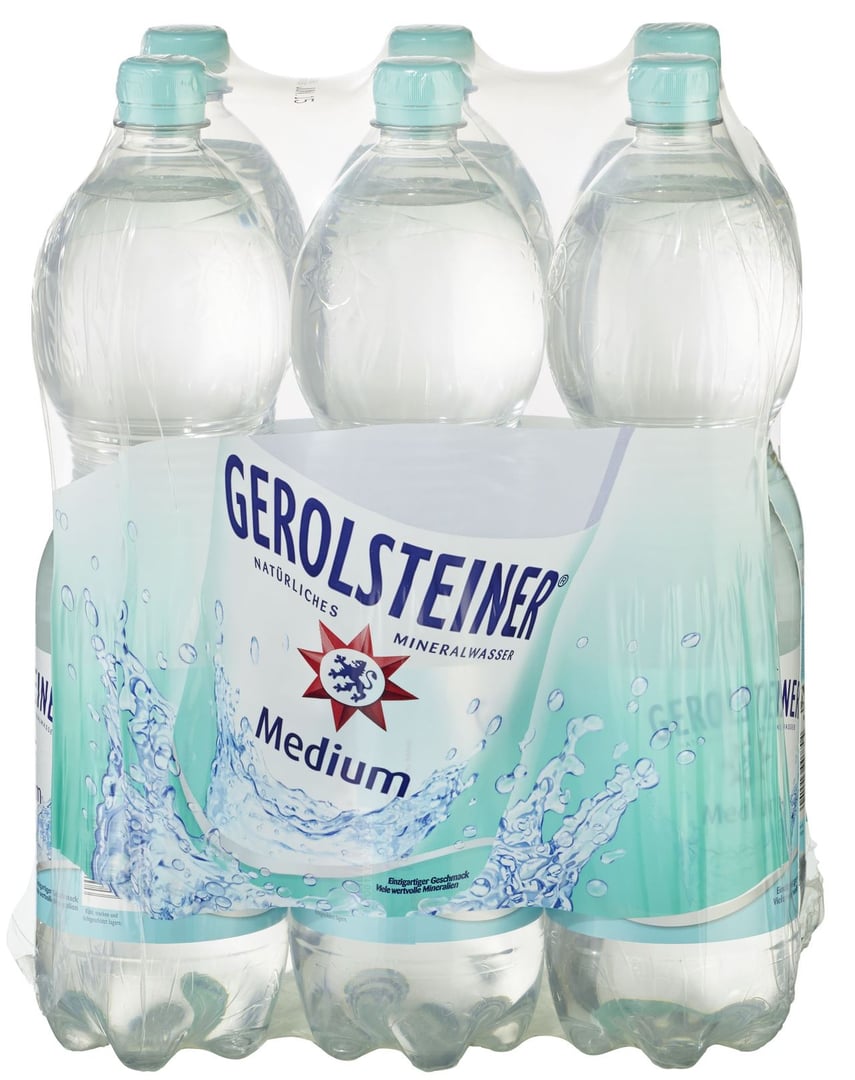 Gerolsteiner - Mineralwasser Medium 6 x 1,5 l Flaschen
