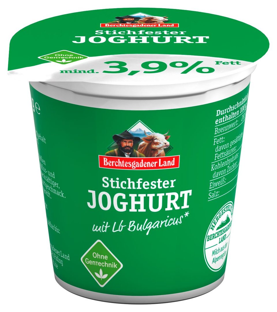 Berchtesgadener Land - Naturjoghurt stichfest, 3,9 % Fett 150 g Becher