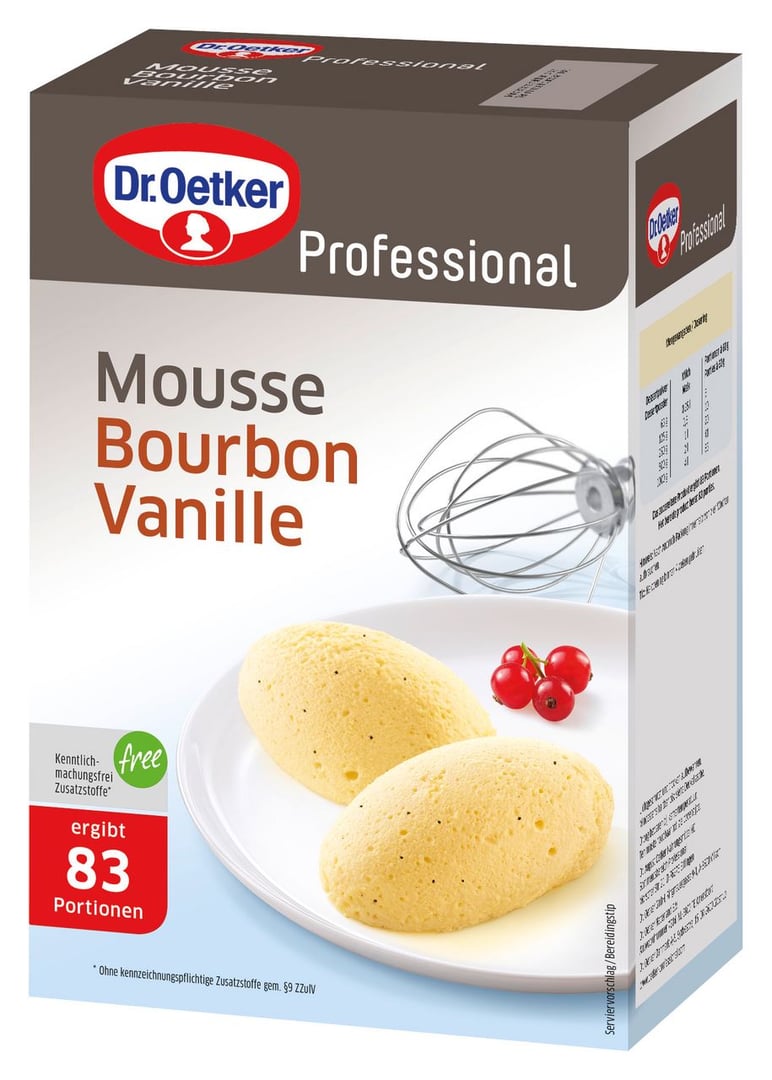 Dr. Oetker Professional - Mousse Vanille - 1 kg Schachtel