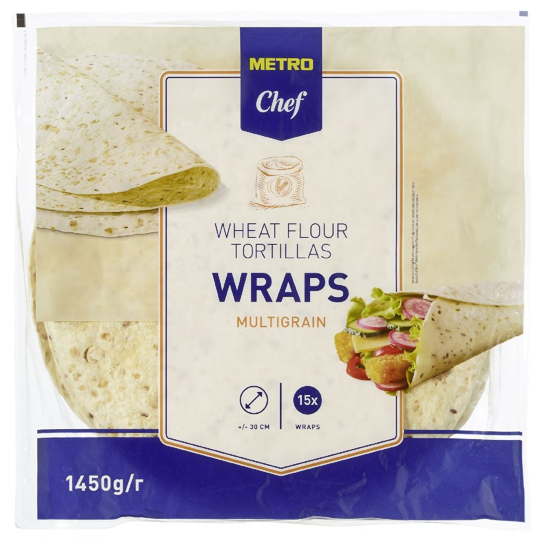METRO Chef - Wraps Multigrain 15 x 30 cm - 1 kg Packung