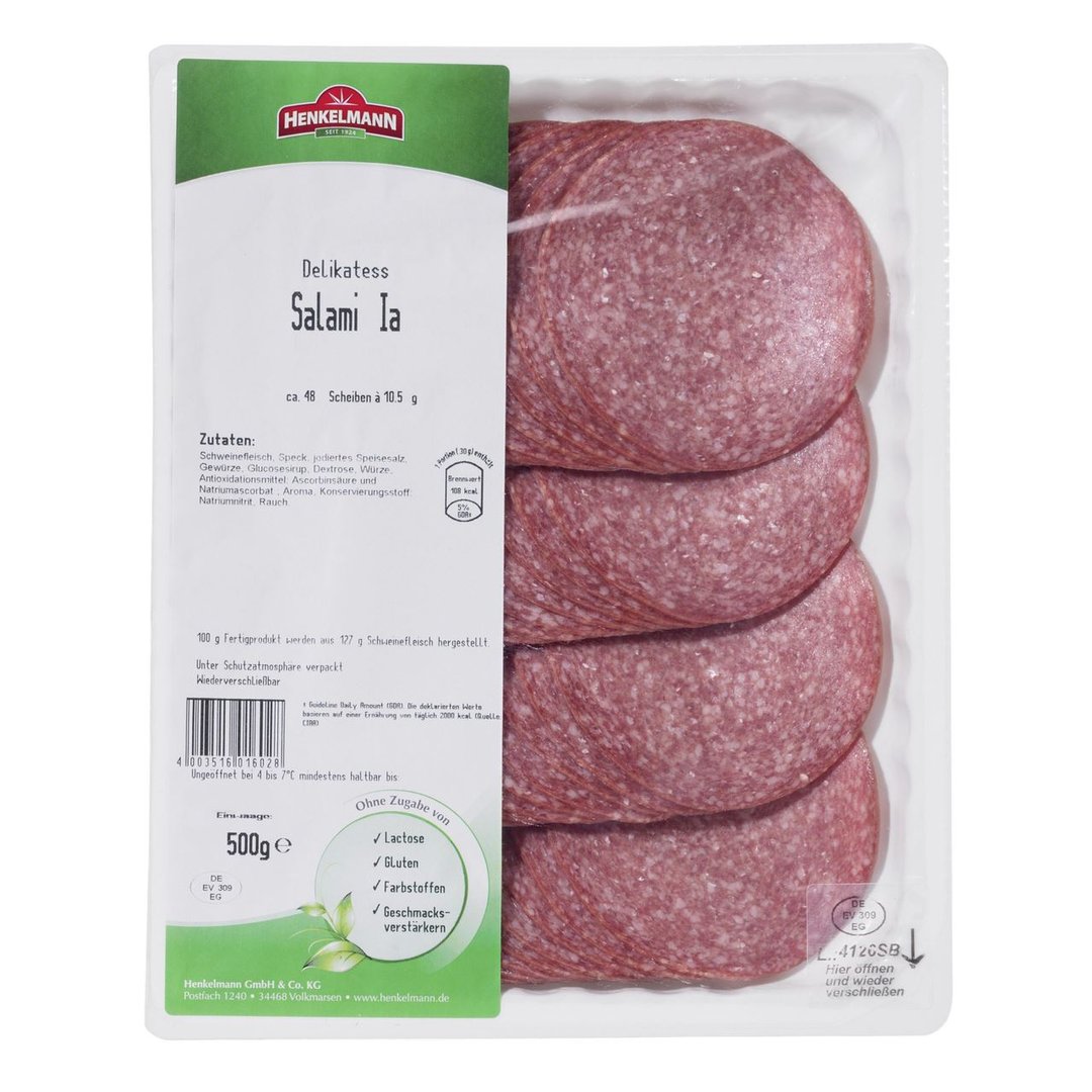 Henkelmann - Salami 1A 500 g Packung