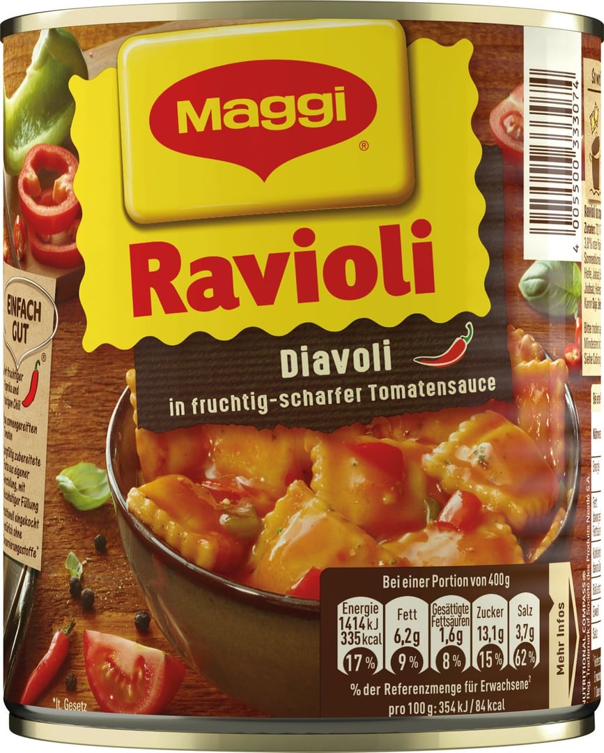 Maggi - Ravioli Diavoli - 6 x 800 g Tray