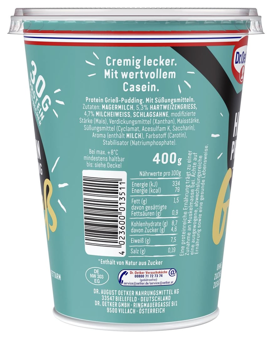 Dr. Oetker - High Protein Pudding Griess - 400 g