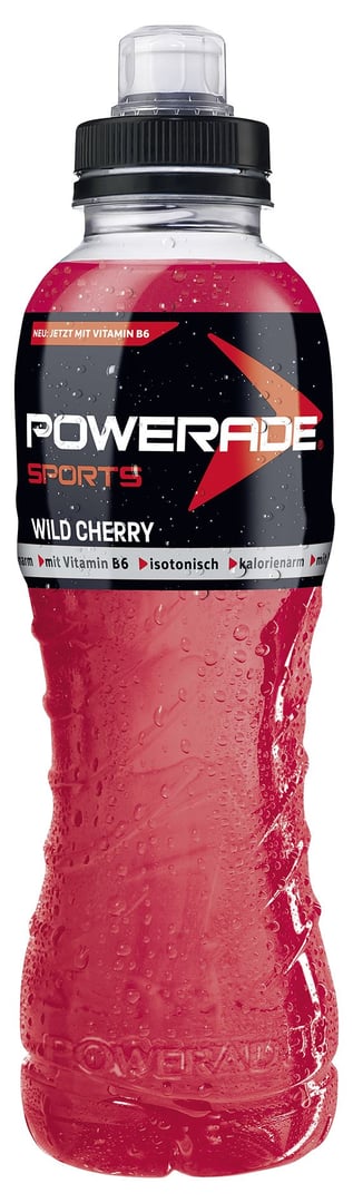 Powerade - Sports Wild Cherry Isotonisches Elektrolytegetränk 12 x 0,5 l Flaschen