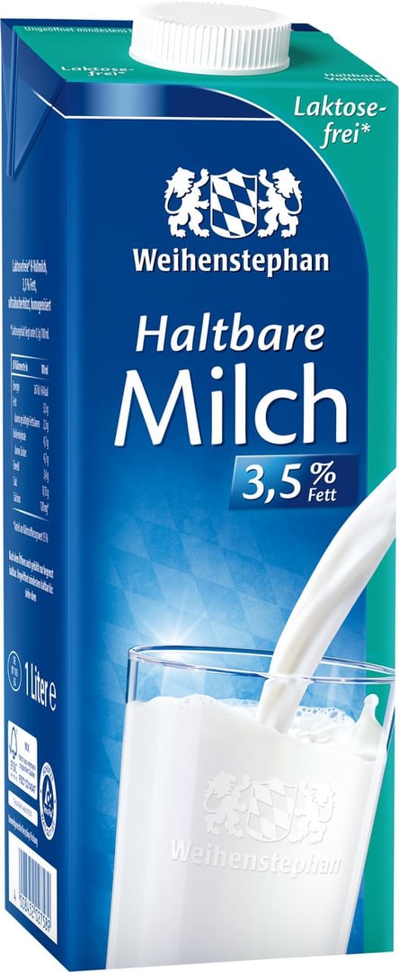 Weihenstephan - H-Milch Laktosefrei, 3,5 % - 1 l