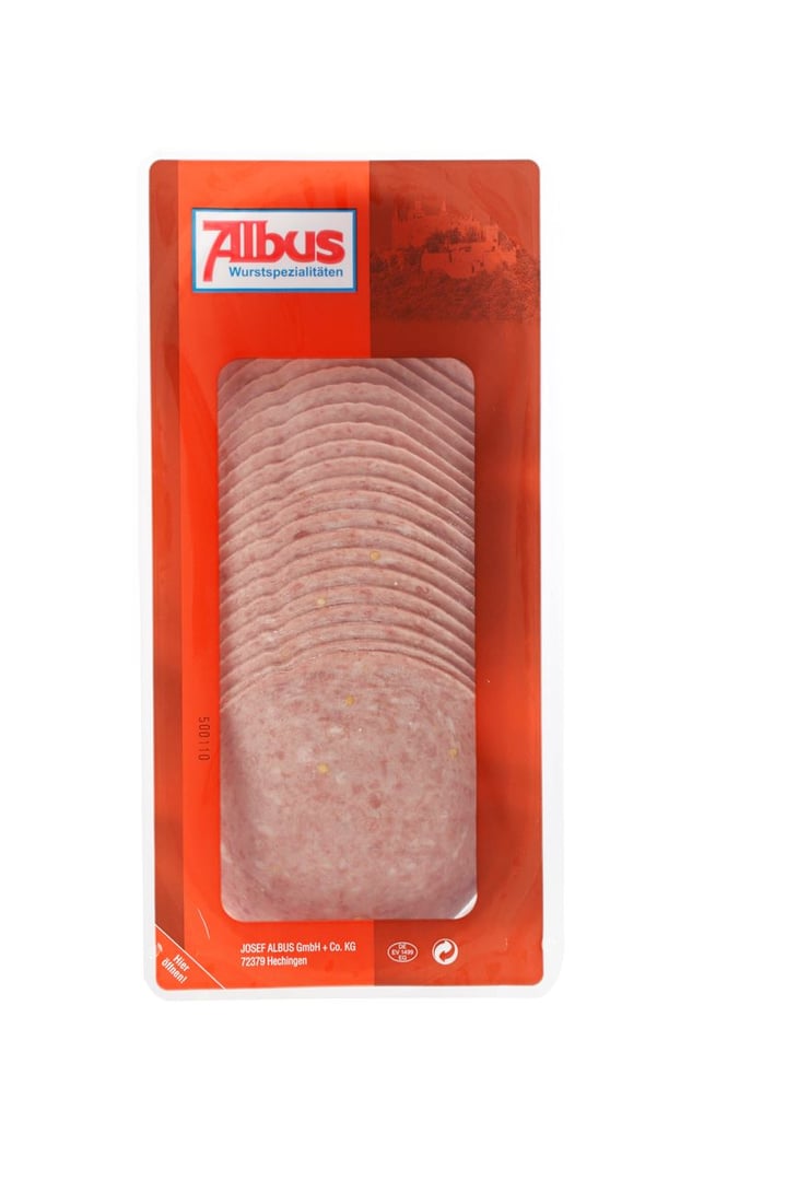 Albus - Bierwurst geschnitten gekühlt - 500 g Packung