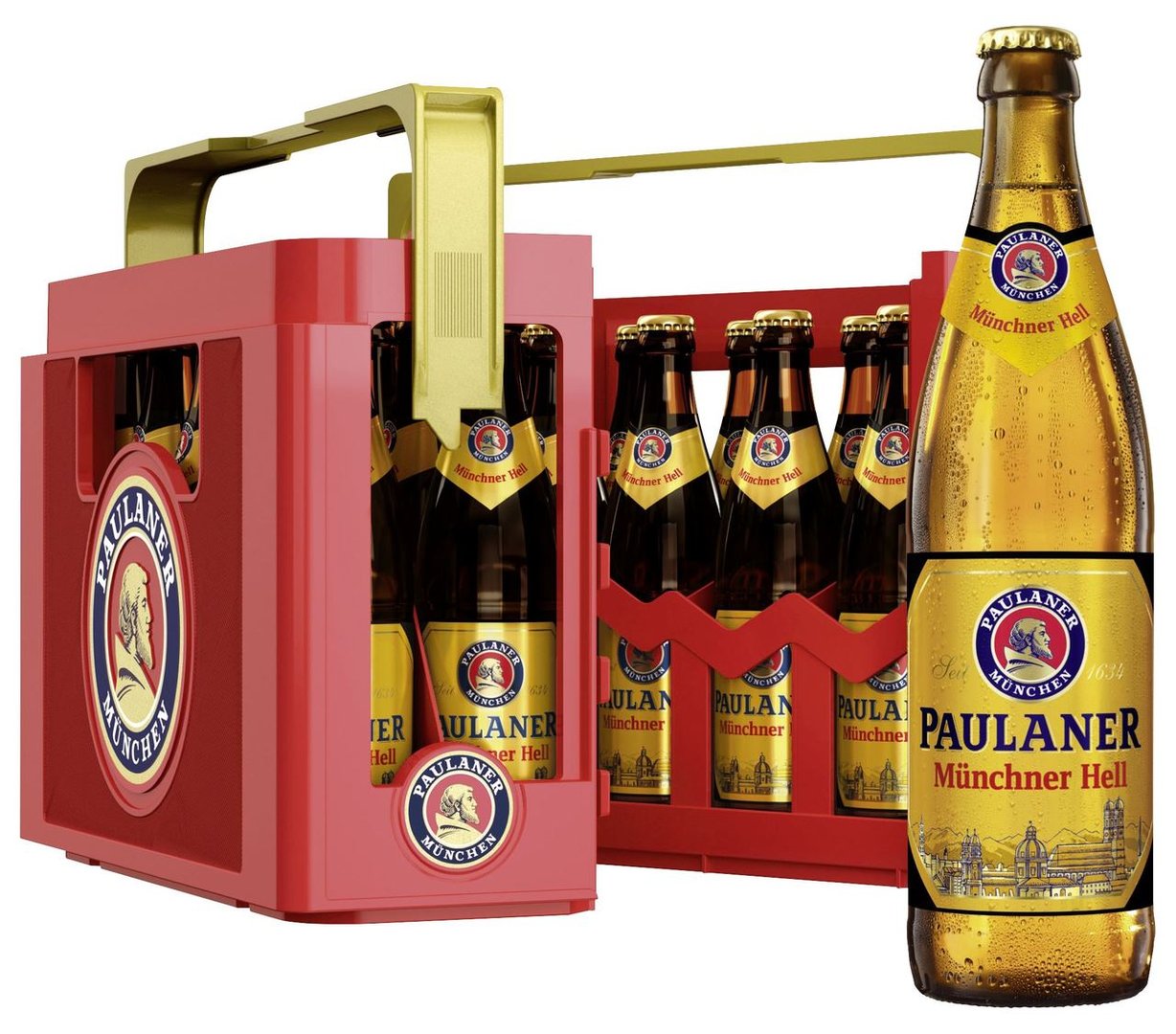 Paulaner - Bier Münchner Hell 4,9 % vol. Glas - 20 x 0,50 l Flaschen