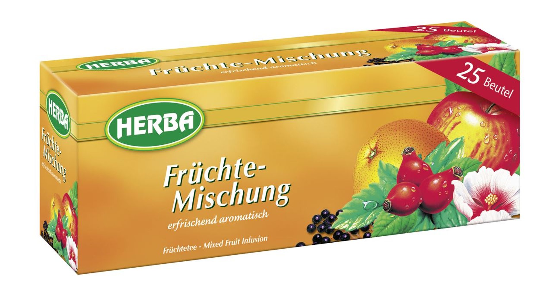 Herba - Früchte-Mischung, 25 Teebeutel - 50 g Faltschachtel