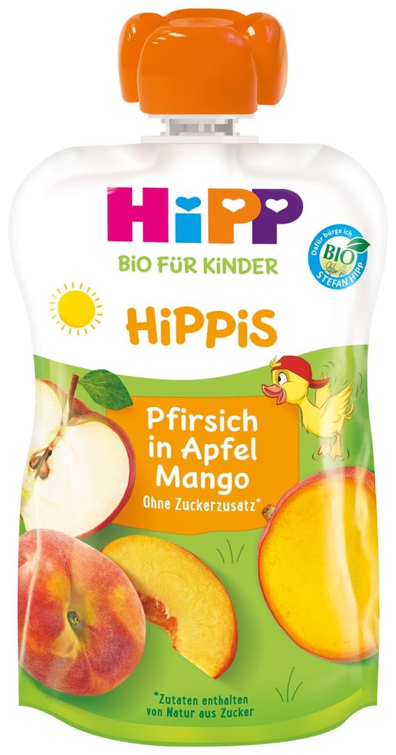 BIO HiPPiS Pfirsich in Apfel-Mango H8524 PFIR/APF/MANG - 100 g Beutel