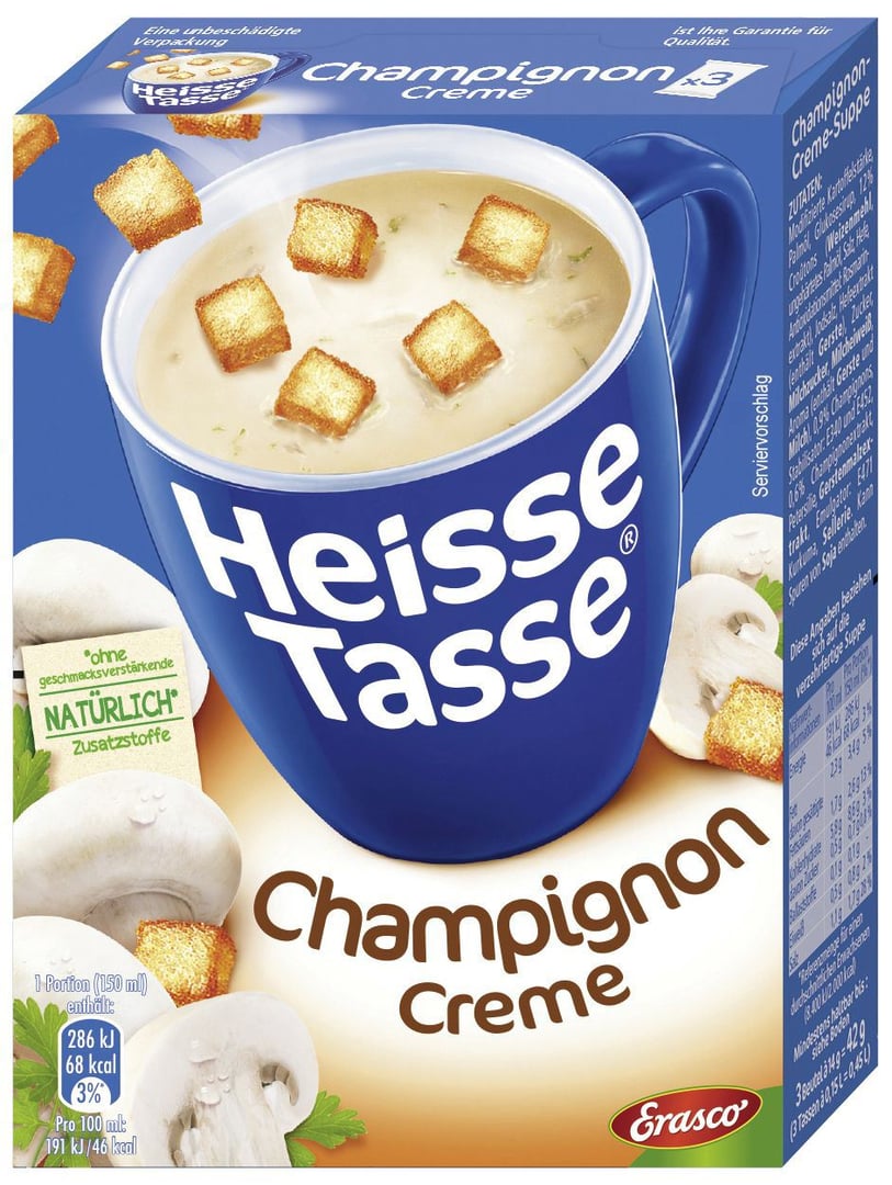 Heisse Tasse - Champignon-Creme-Suppe - 59 g Schachtel