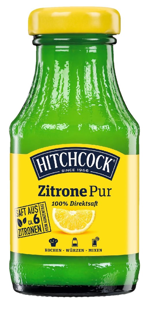 Hitchcock - Zitrone Pur 100 % Direktsaft 0,5 l Flasche