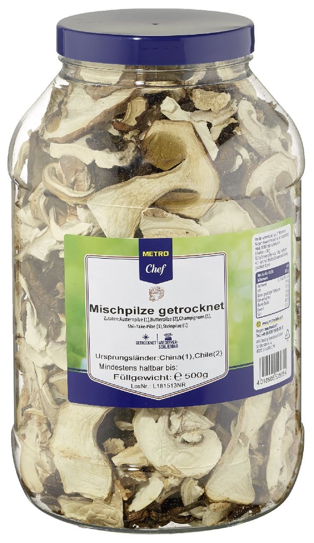 METRO Chef - Mischpilze getrocknet - 500 g Dose