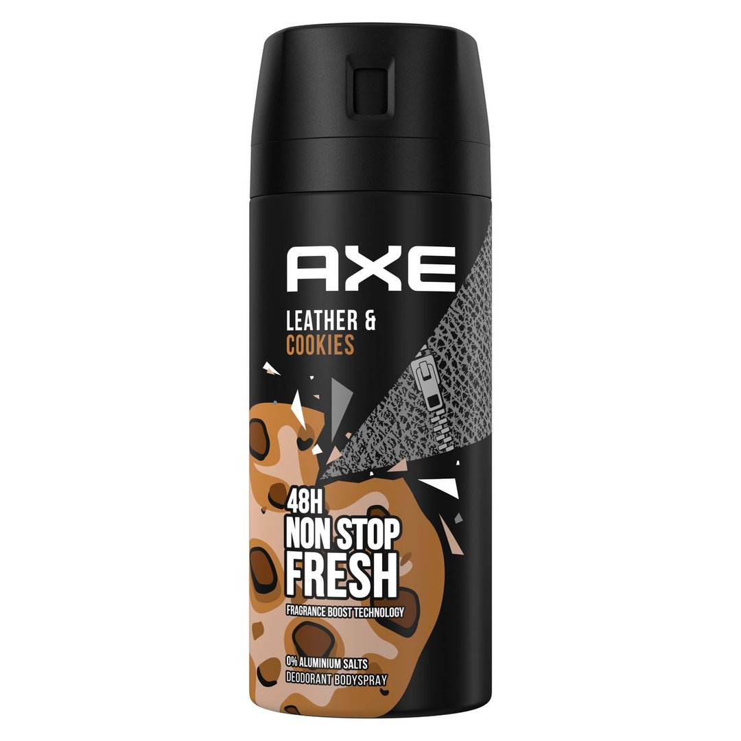 Axe Herren Deo Spray Collision Leather & Cookies 48h ohne Aluminium - 150 ml Dose