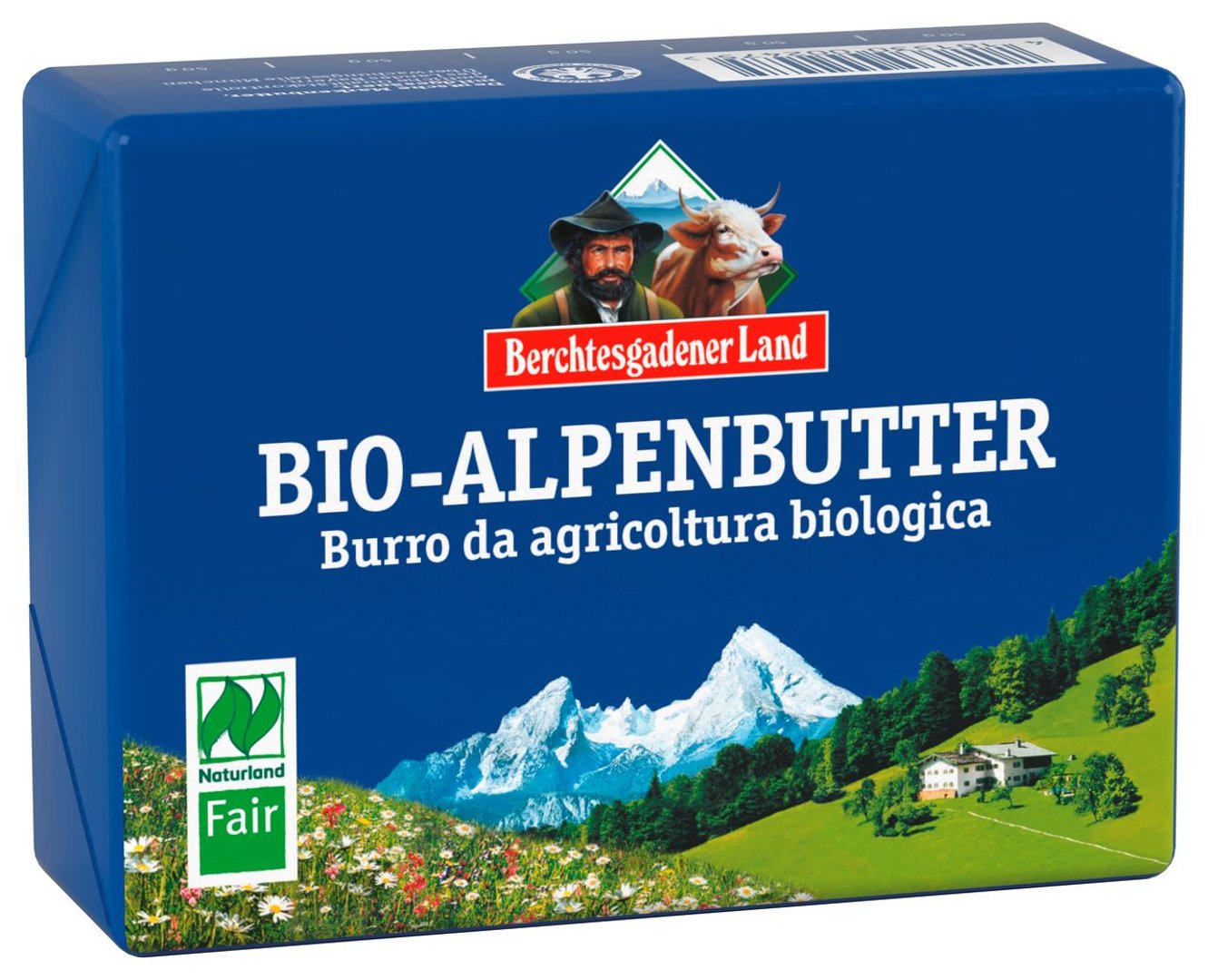 Berchtesgadener Land - Bio-Alpenbutter mild gesäuert - 250 g Stück