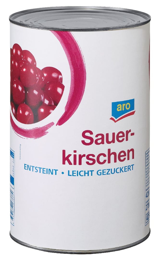 aro - Sauerkirschen entsteint, leicht gezuckert - 4,25 l Dose