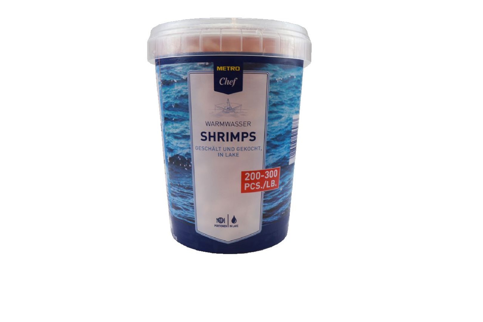 METRO Chef - Warmwasser Shrimps 200/300 - 900 g Tiegel