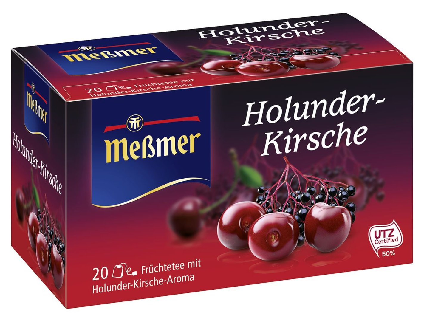 MEßMER - UTZ Früchtetee Holunder-Kirsche - 55 g Schachtel