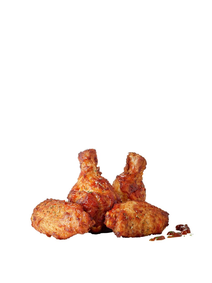 SALOMON FoodWorld - Virginia Chik'n Wings BBQ tiefgefroren, ca. 50 - 80 Stück, gegart, mit leichter Rauchnote, glutenfrei 4 x 2,5 kg Packungen