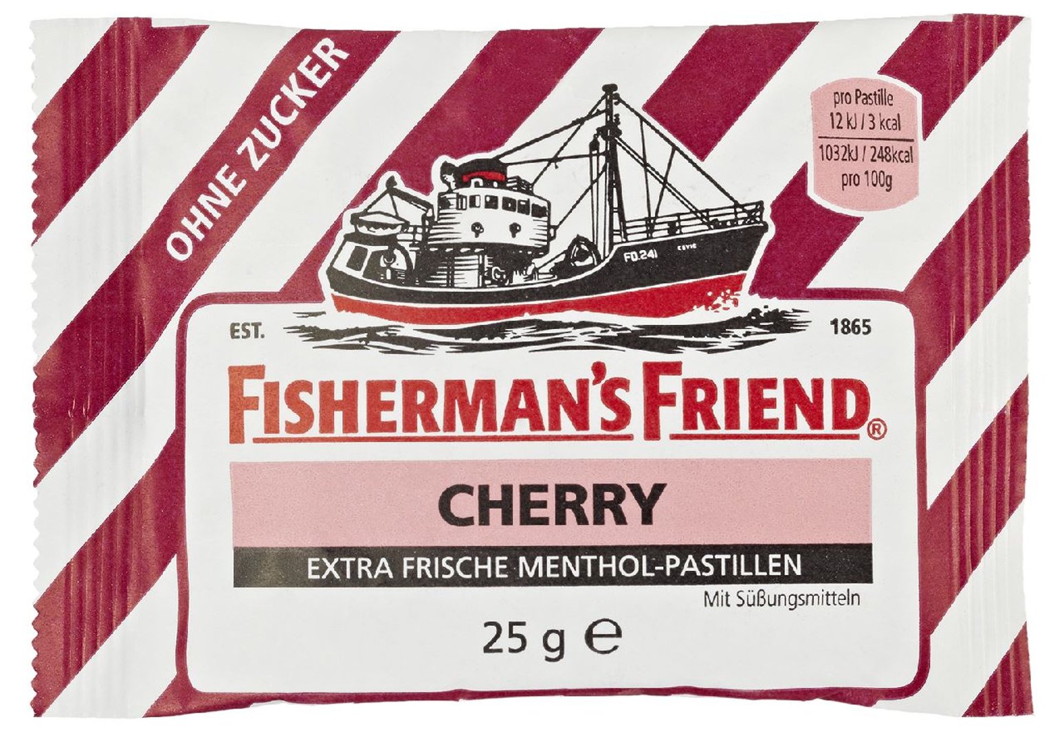 Fishermans Friend Cherry Ohne Zucker - 25 g Beutel