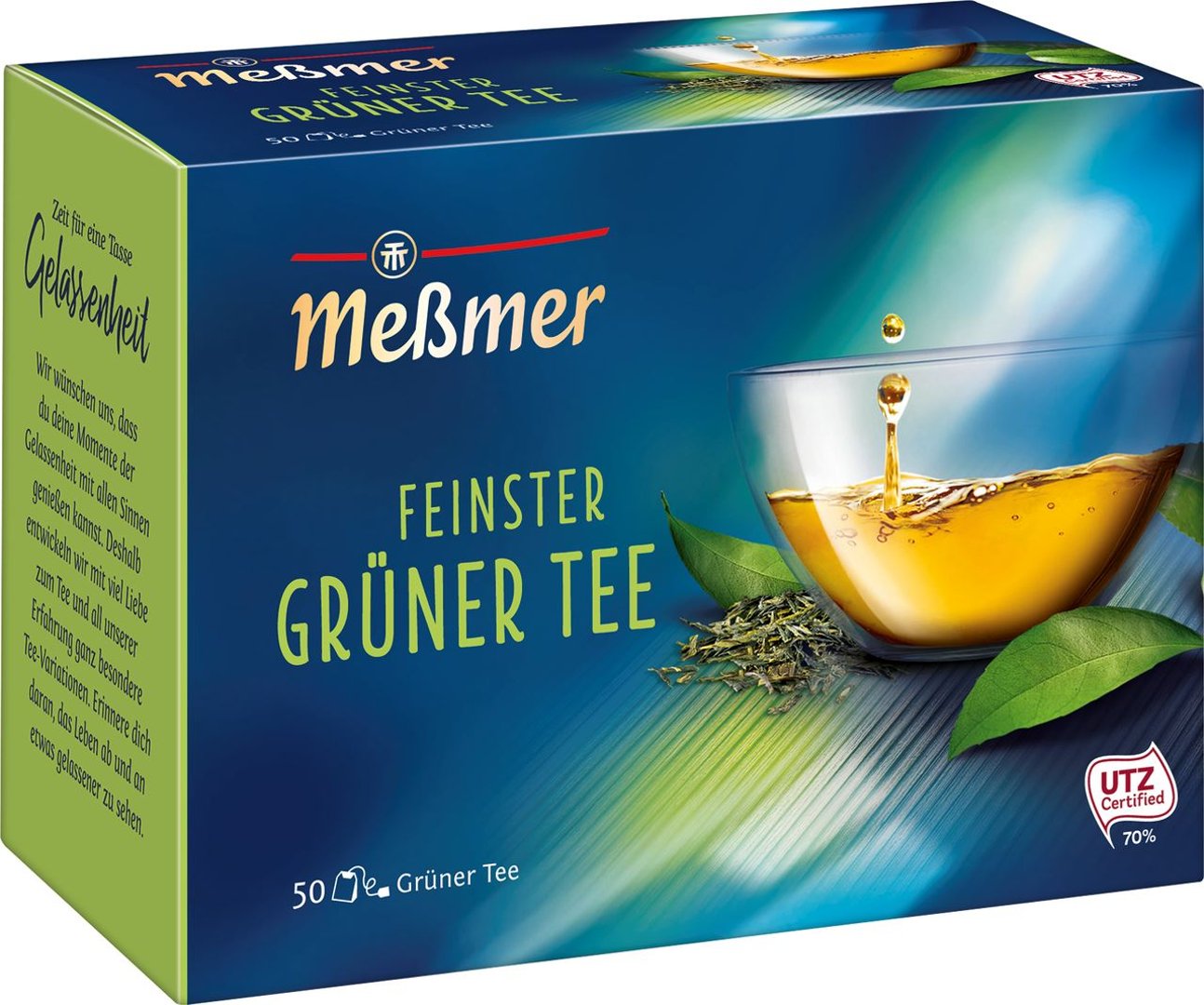 MEßMER - Grüner Tee 50 Teebeutel - 88 g Faltschachtel