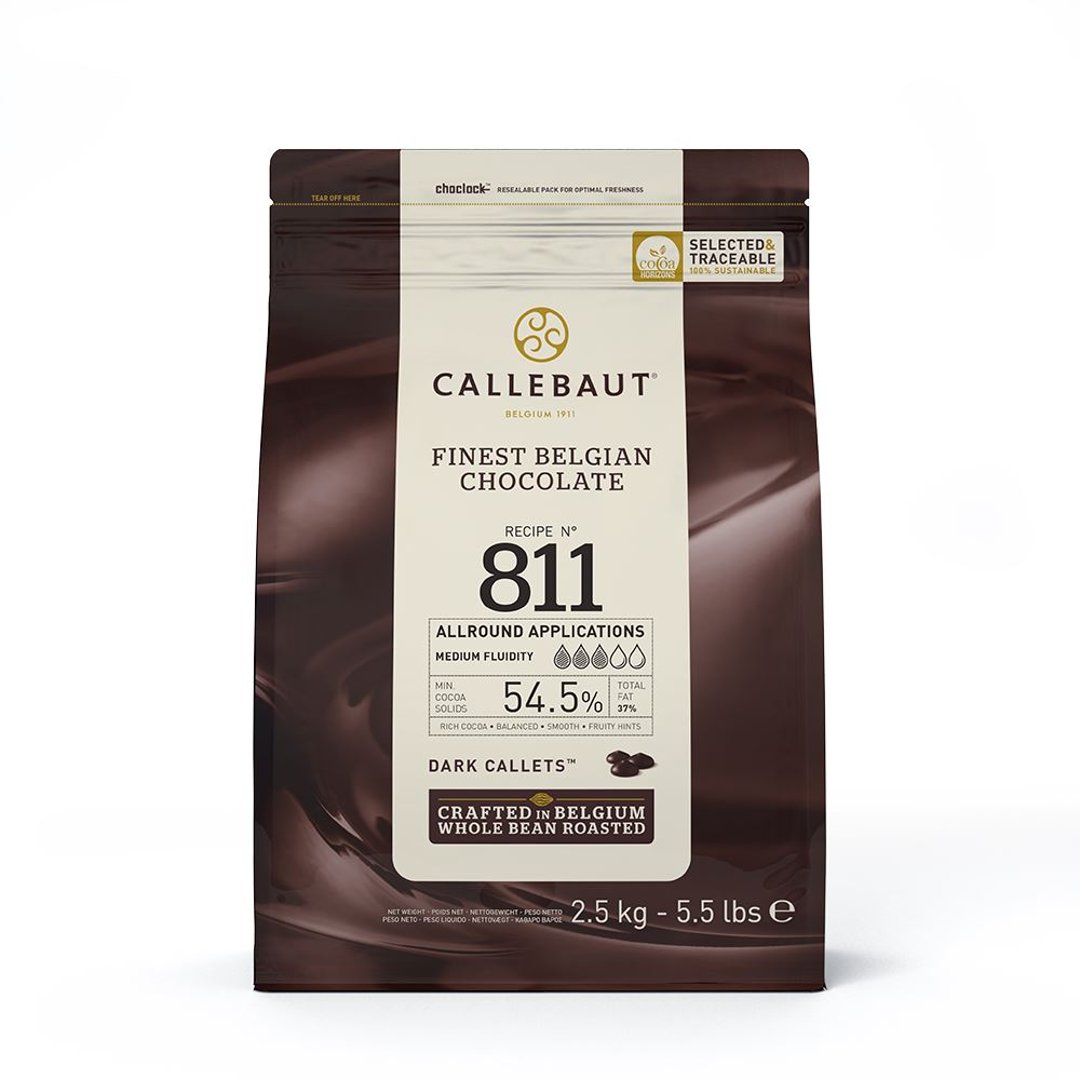 Callebaut - Finest Belgian Chocolate Callets Kuvertüre 54,5 % Kakao - 2,5 kg Packung