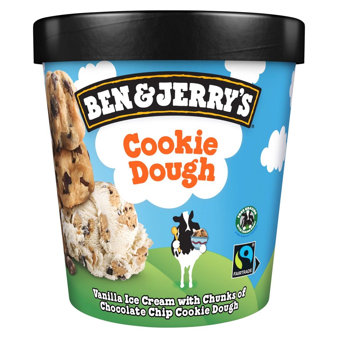Ben & Jerry's Eiscreme Cookie Dough halal, tiefgefroren - 465 ml Packung