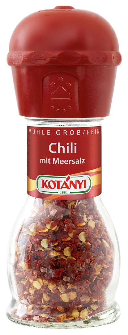 Kotanyi - Mühle Chili Meersalz - 1 x 35 g Stück