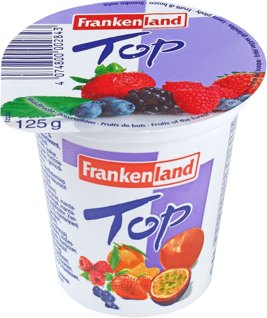 Frankenland - Top Fruchtjoghurt 3,5 % Fett, Waldfrucht, gekühlt - 125 g Becher